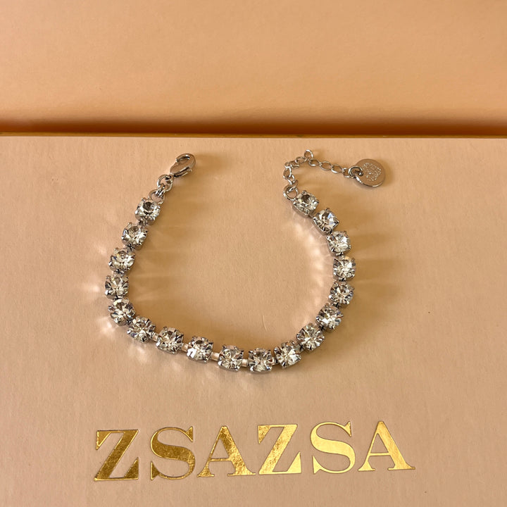 Swarovski crystal white gold plated bracelet