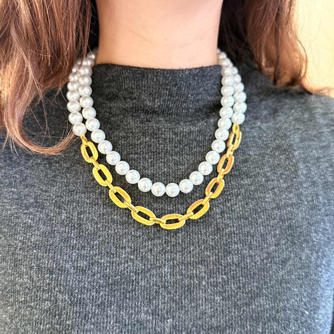 White Mallorca Pearls set