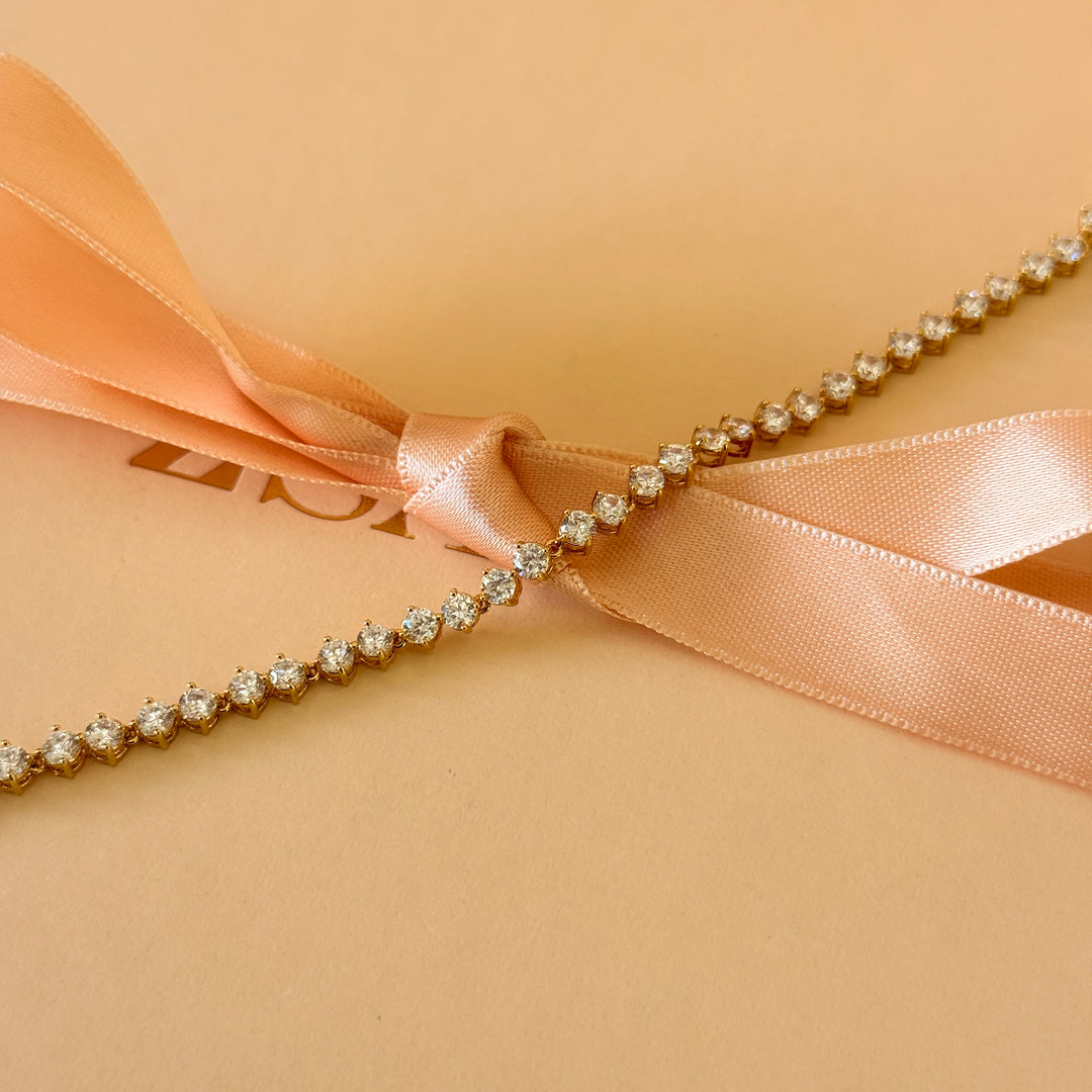 Zircone dainty gold plated bracelet