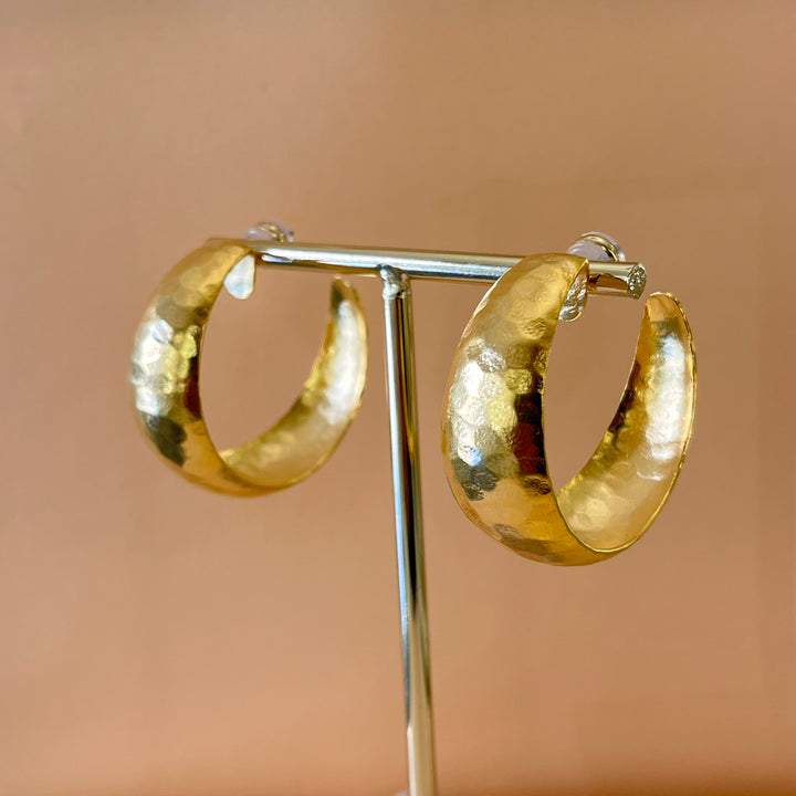 Gold handmade hoops