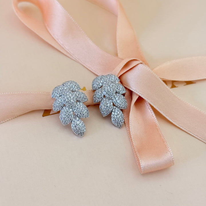 Marquise zircone silver earrings