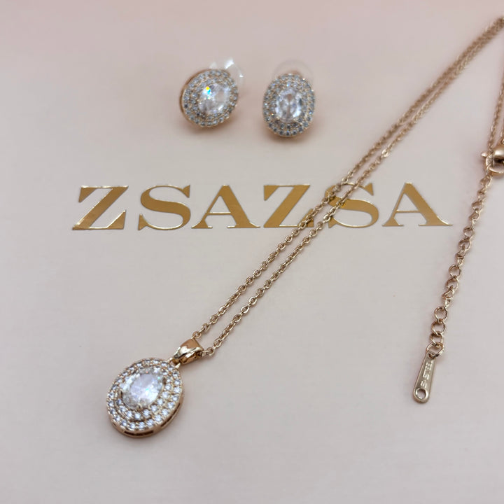 Oval zircone set