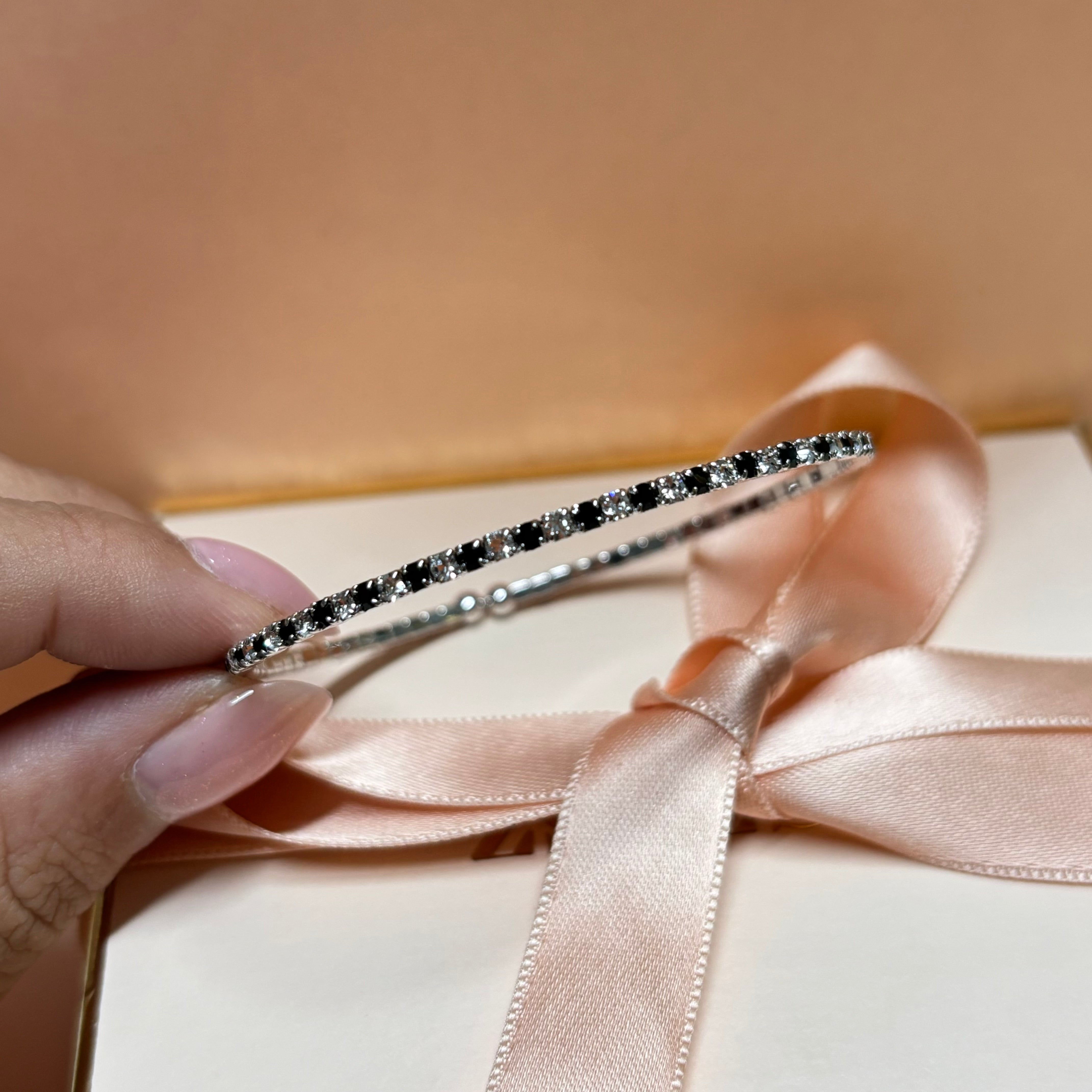 Dainty black bangle