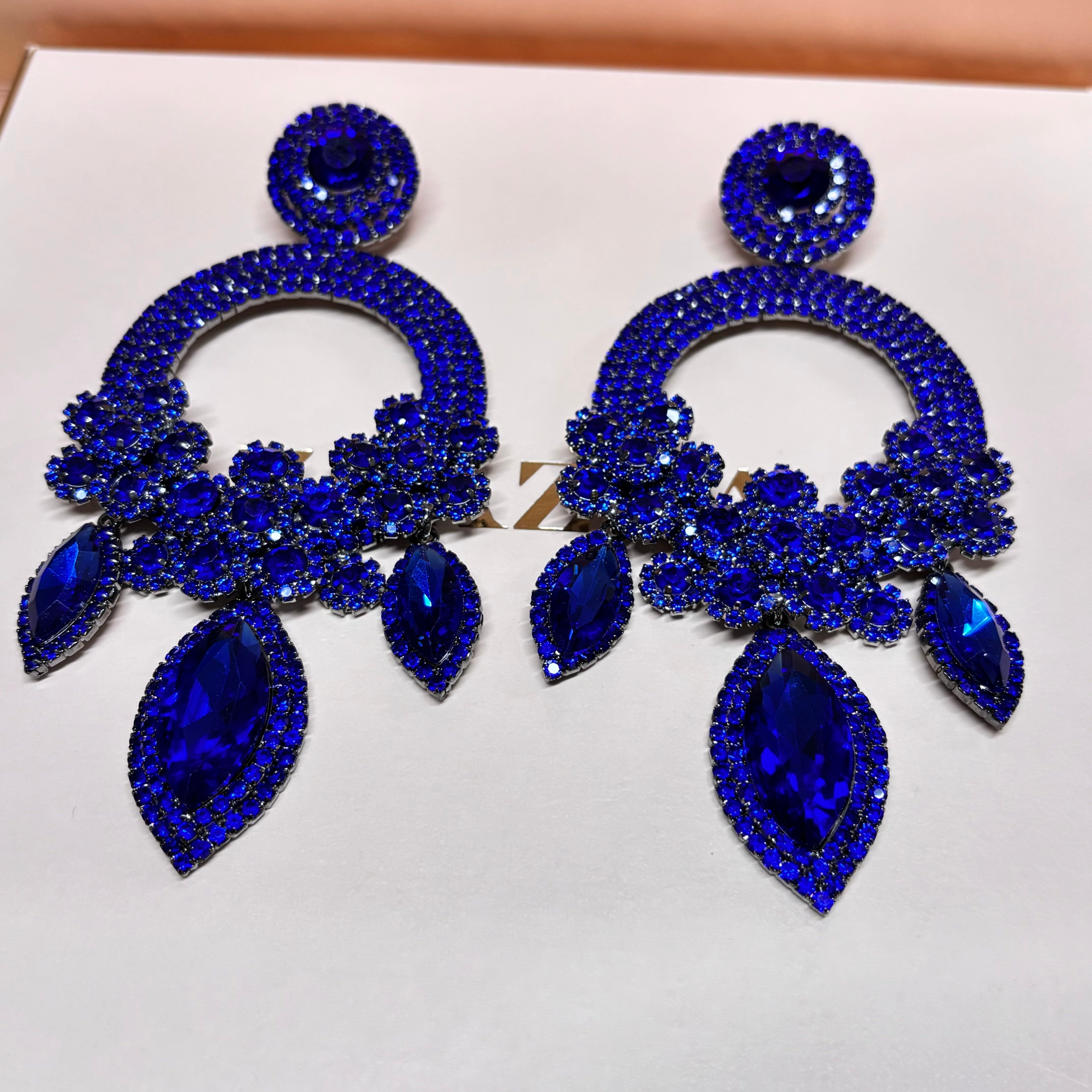 Big light blue earrings