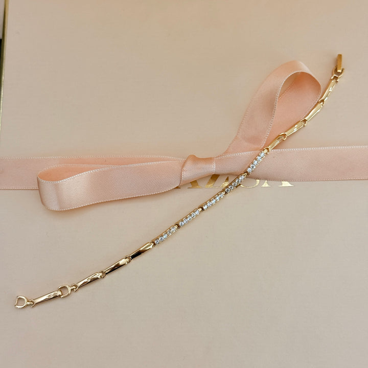 Zircone dainty gold plated bracelet