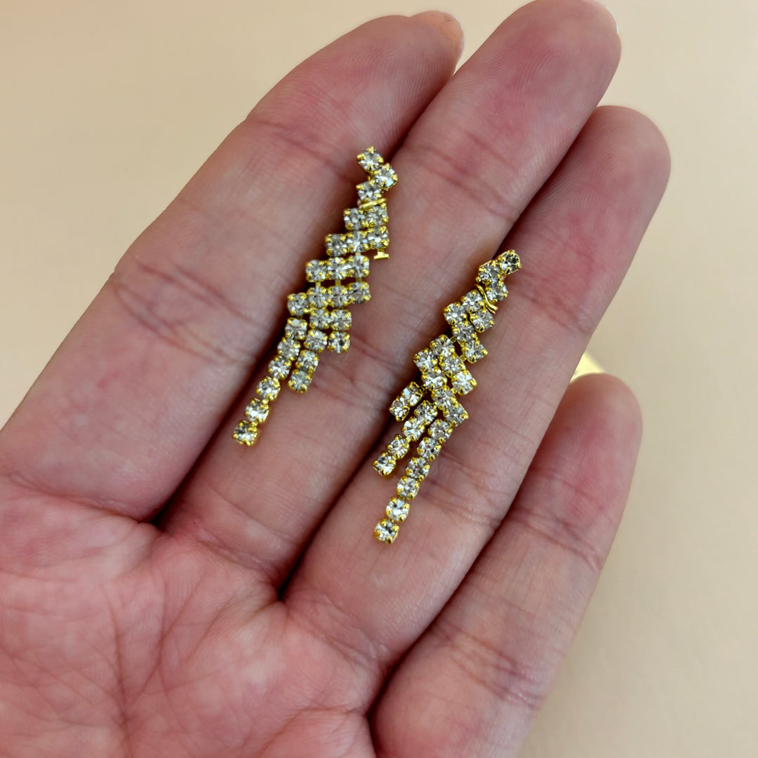 Rhinestone gold set