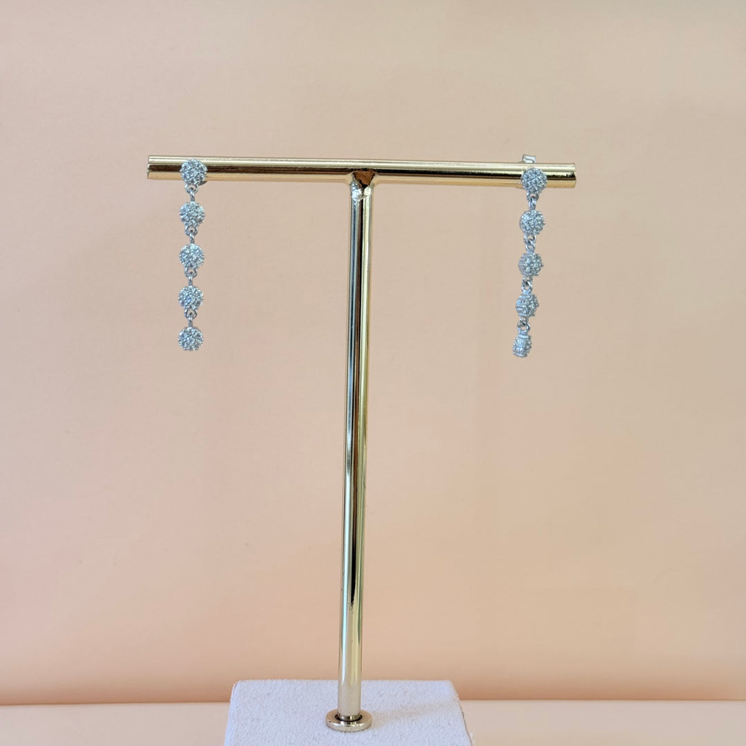 Dainty flowers sterling silver earrings