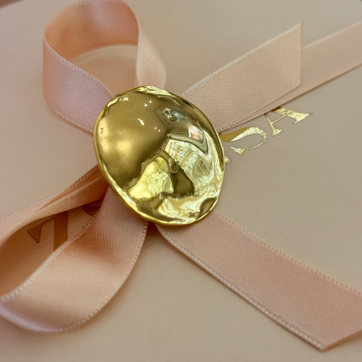 Plain gold plated brooch