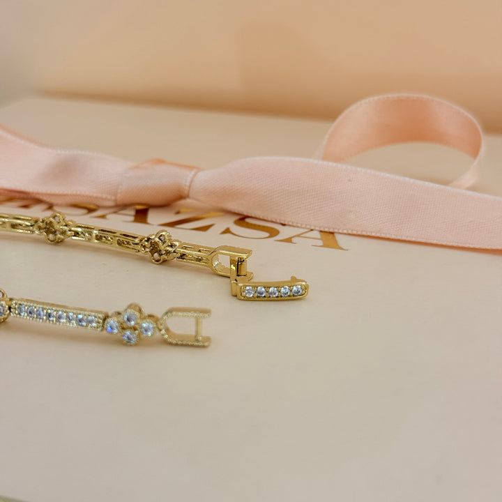 Zircone dainty gold plated bracelet