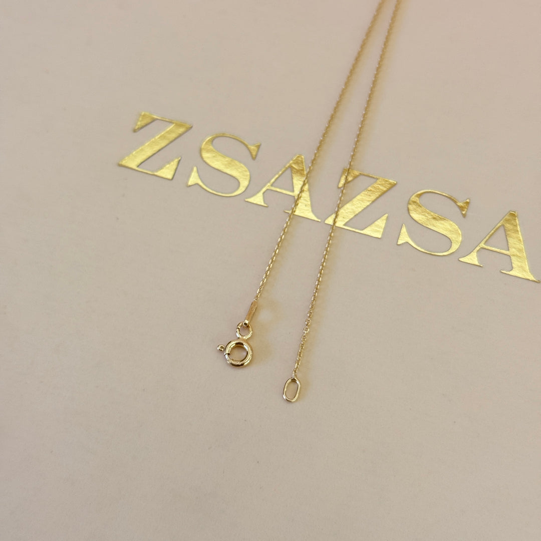 Zircone oval gold plated pendant