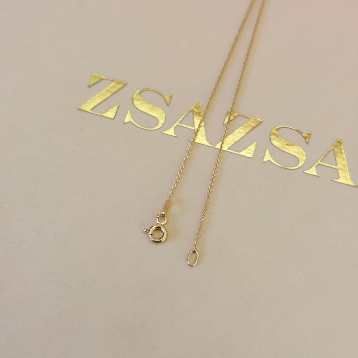 Zircone oval gold plated pendant
