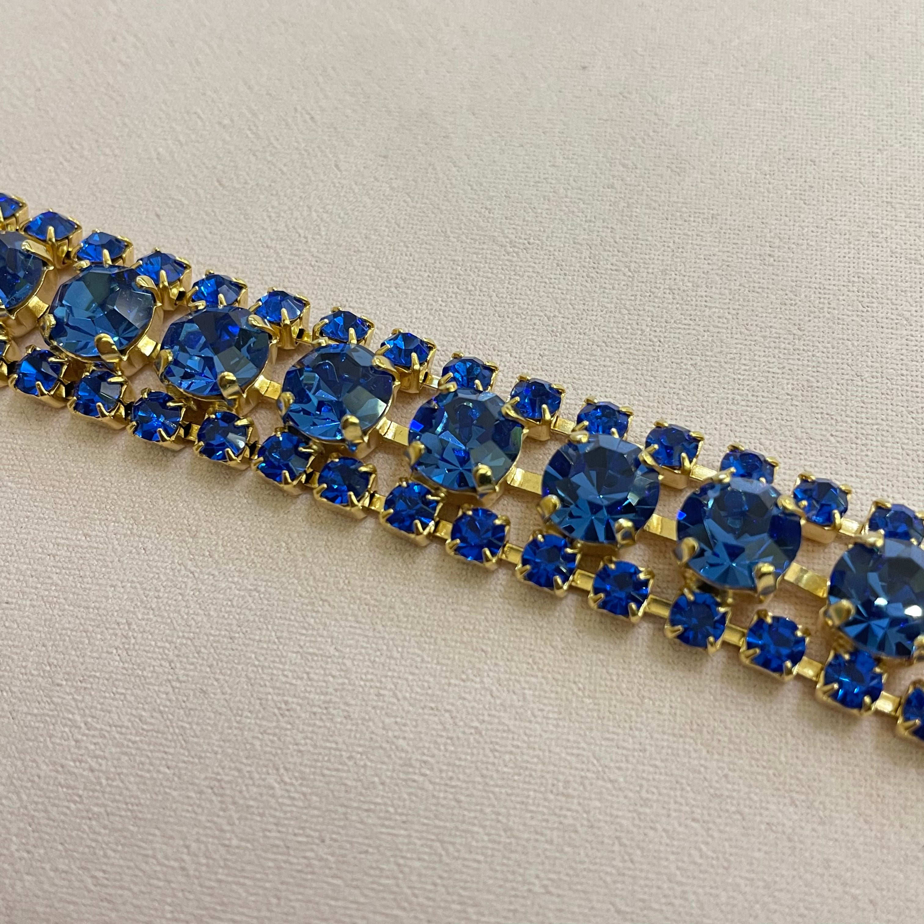 Elegant royal blue Swarovski crystal bracelet