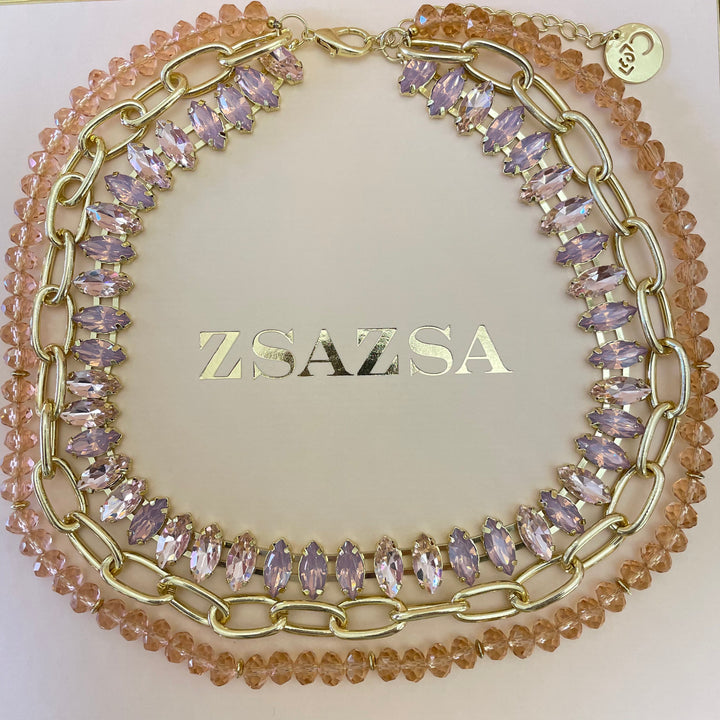 Chunky 3 rows necklace