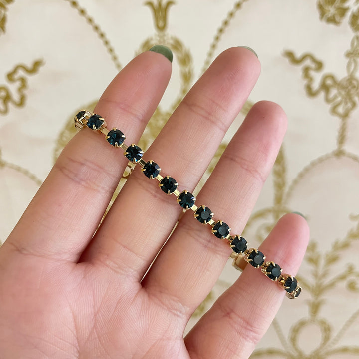 Navy blue Swarovski crystal bracelet