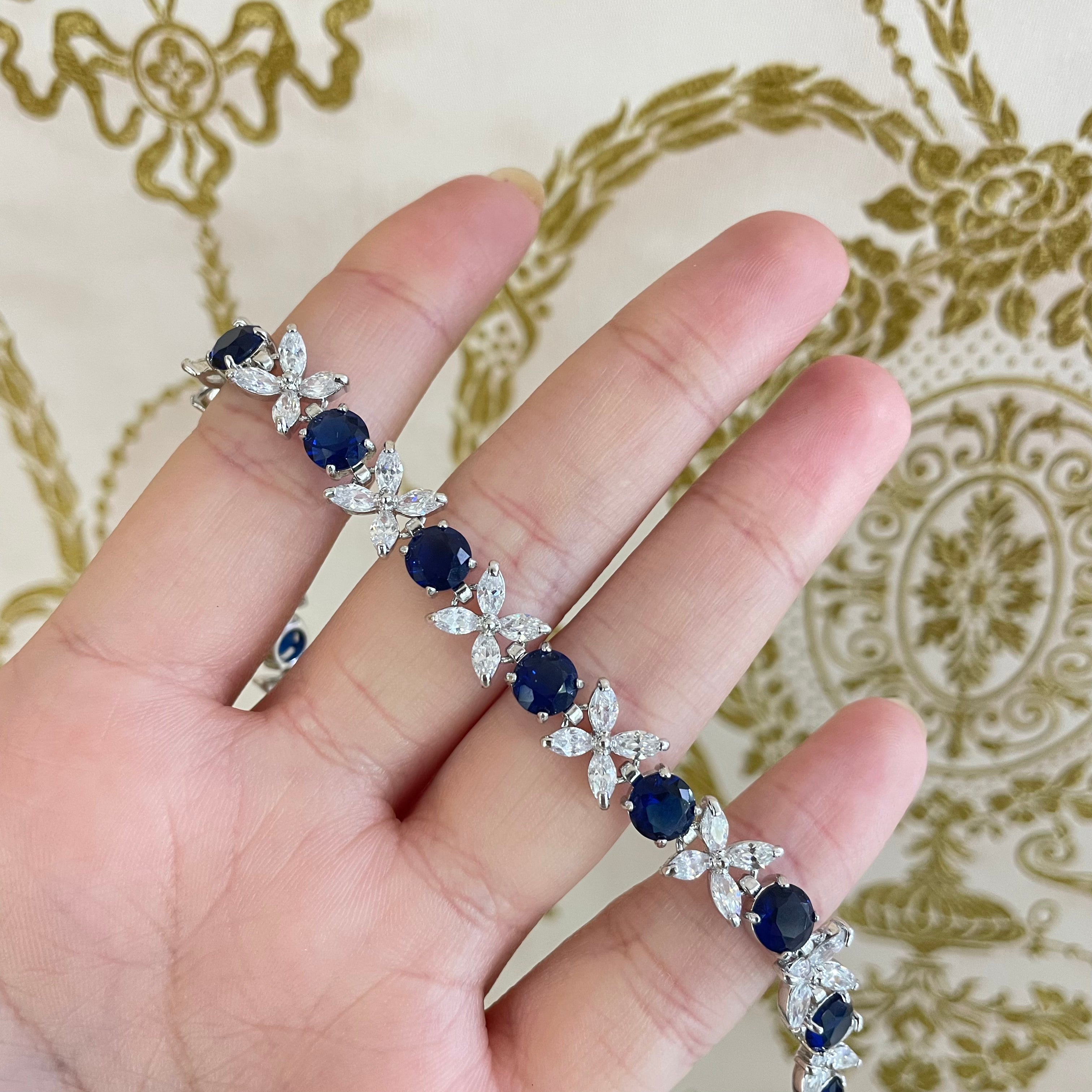 Navy blue bracelet C.Z