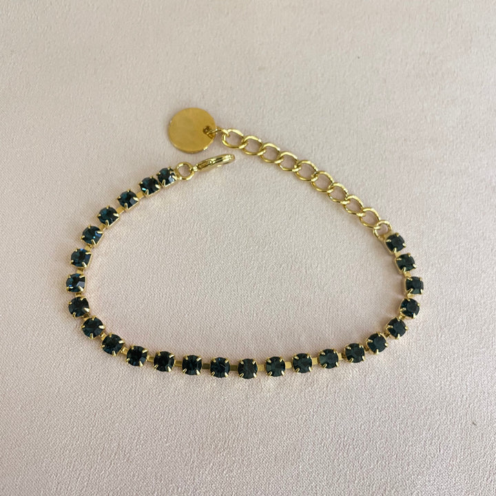 Navy blue Swarovski crystal bracelet