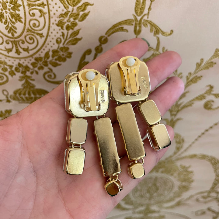 Swarovski Crystal big clips earrings