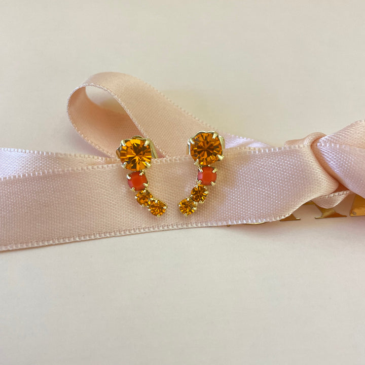 Orange earrings