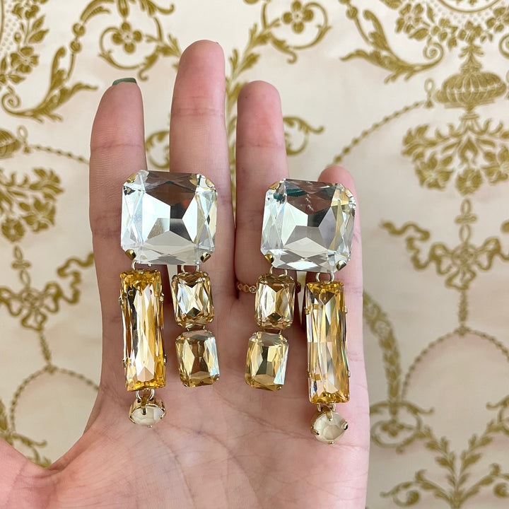Swarovski Crystal big clips earrings