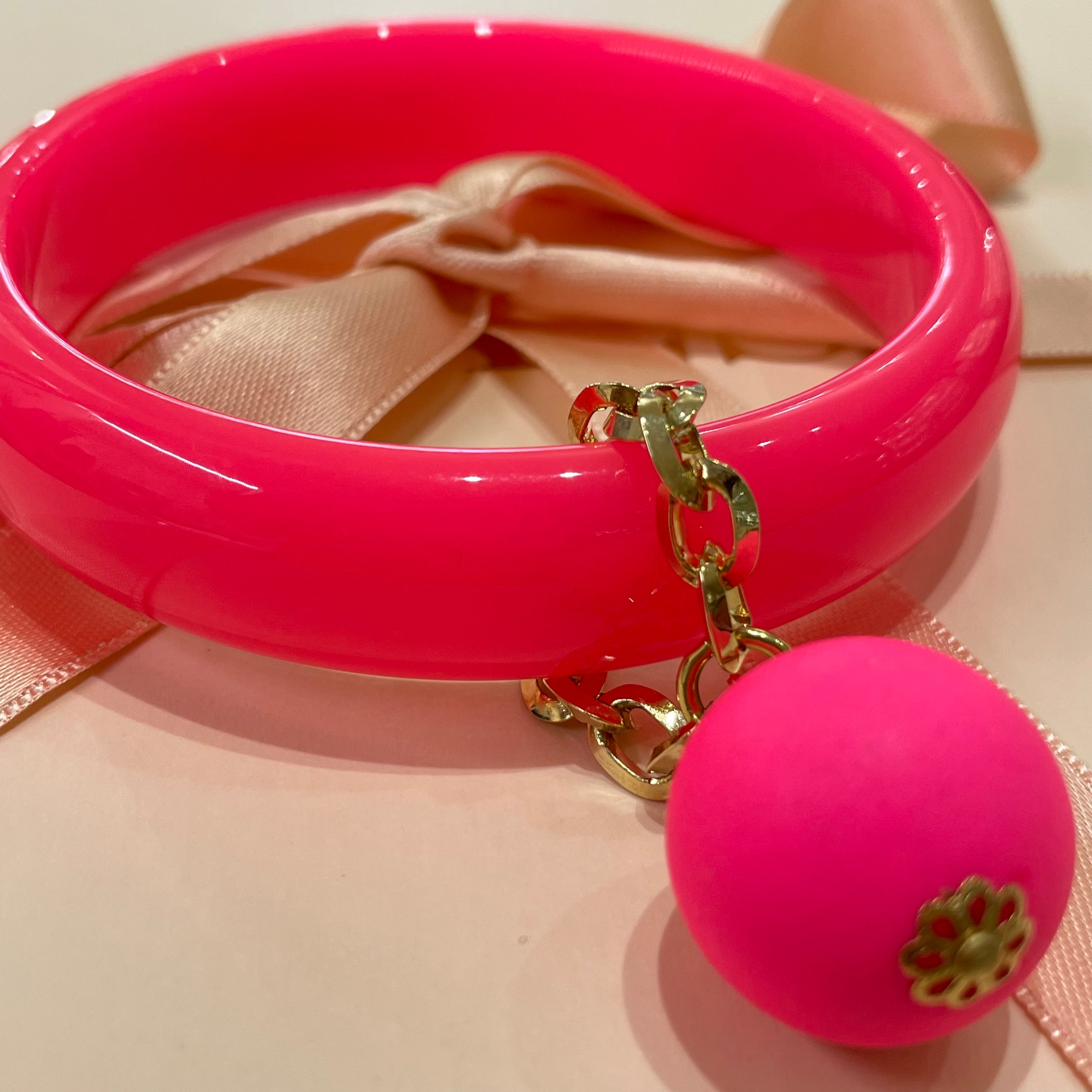 Neon ball summer bangle