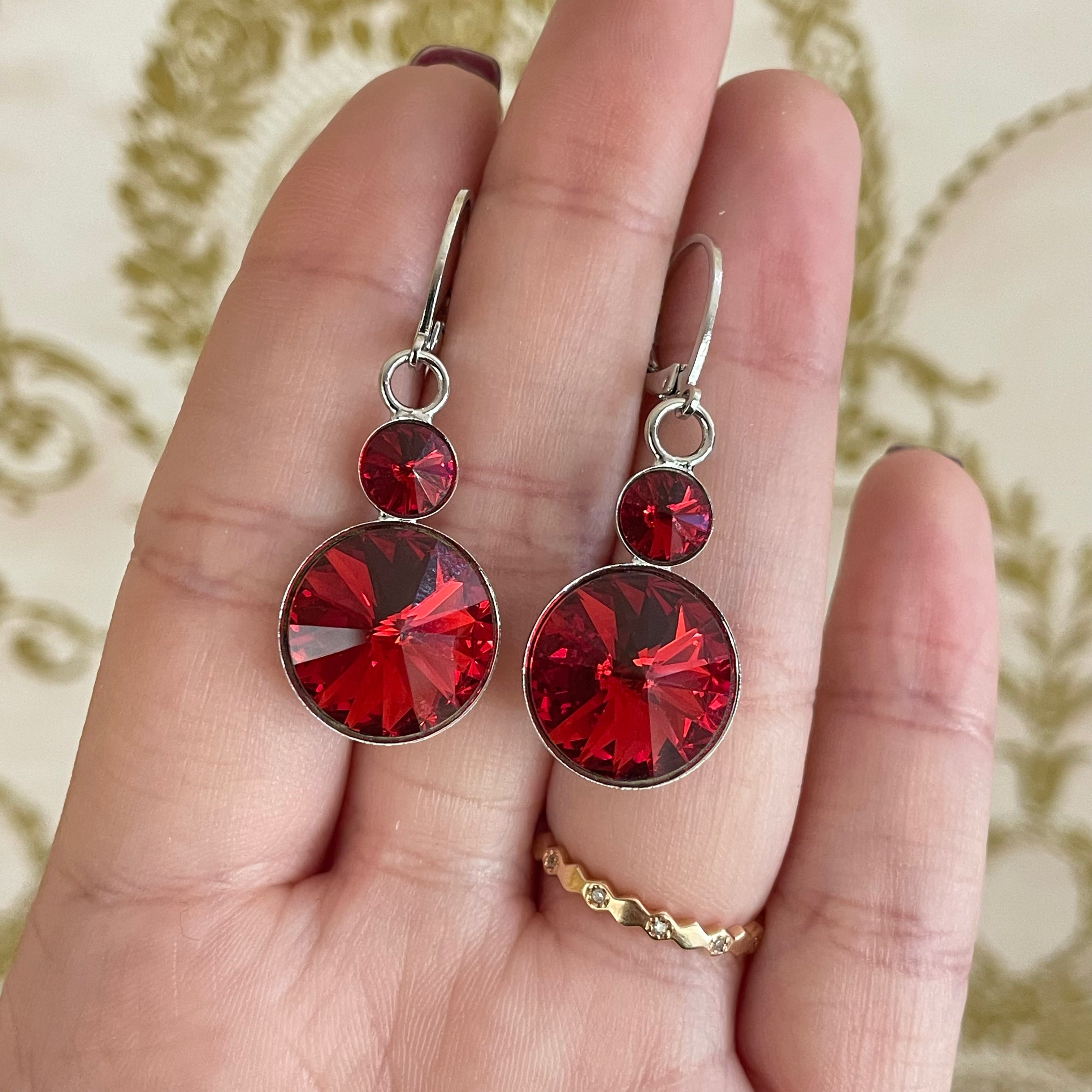 Red Swarovski crystals set