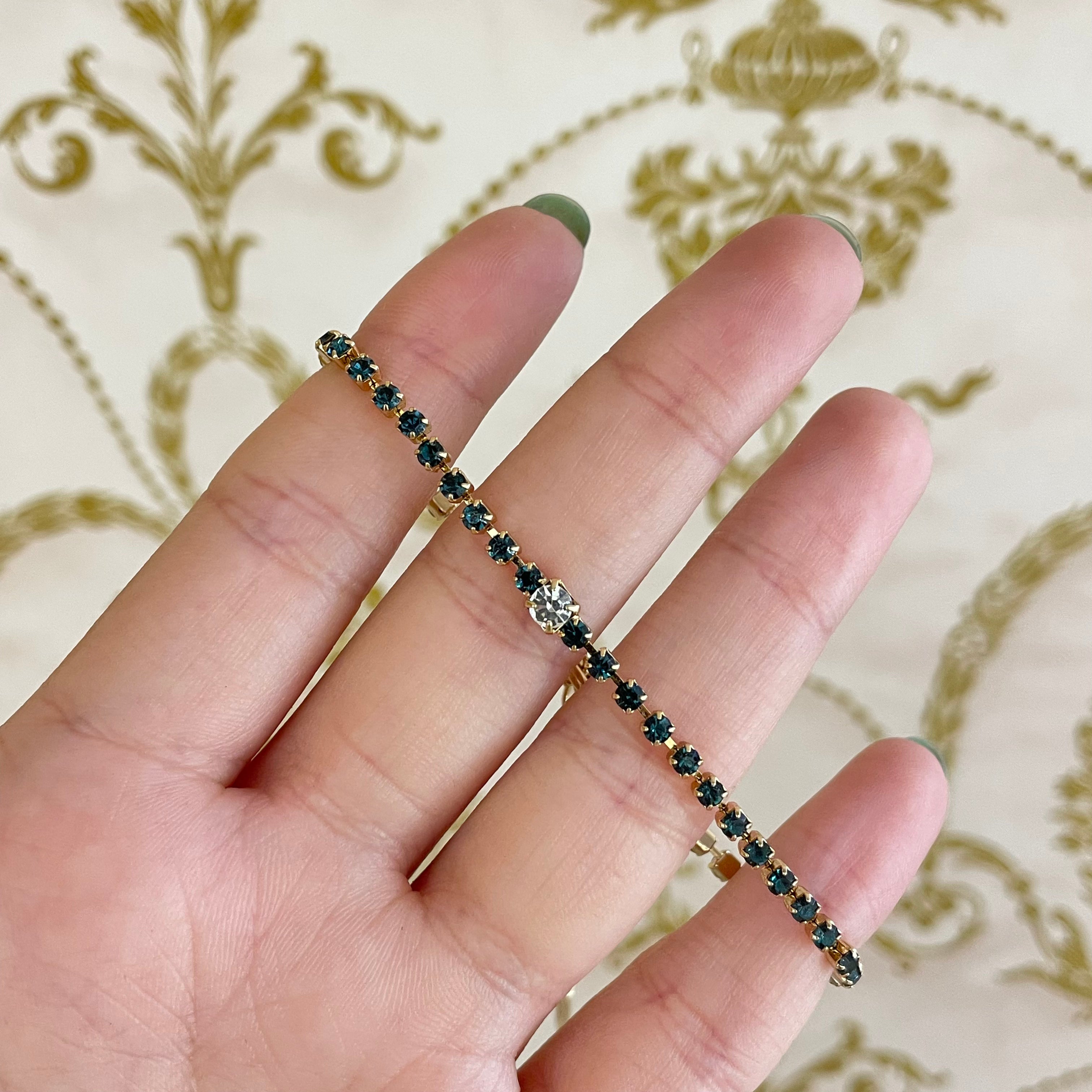 Navy blue Swarovski crystal bracelet