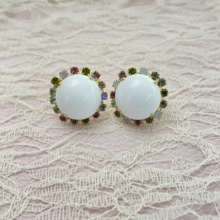 Multicolour clips earrings