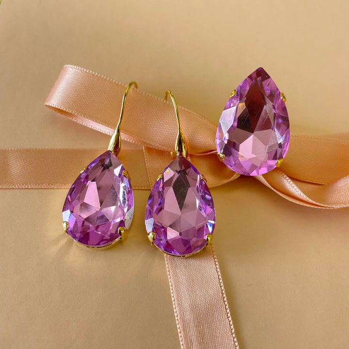 Teardrop lilac set
