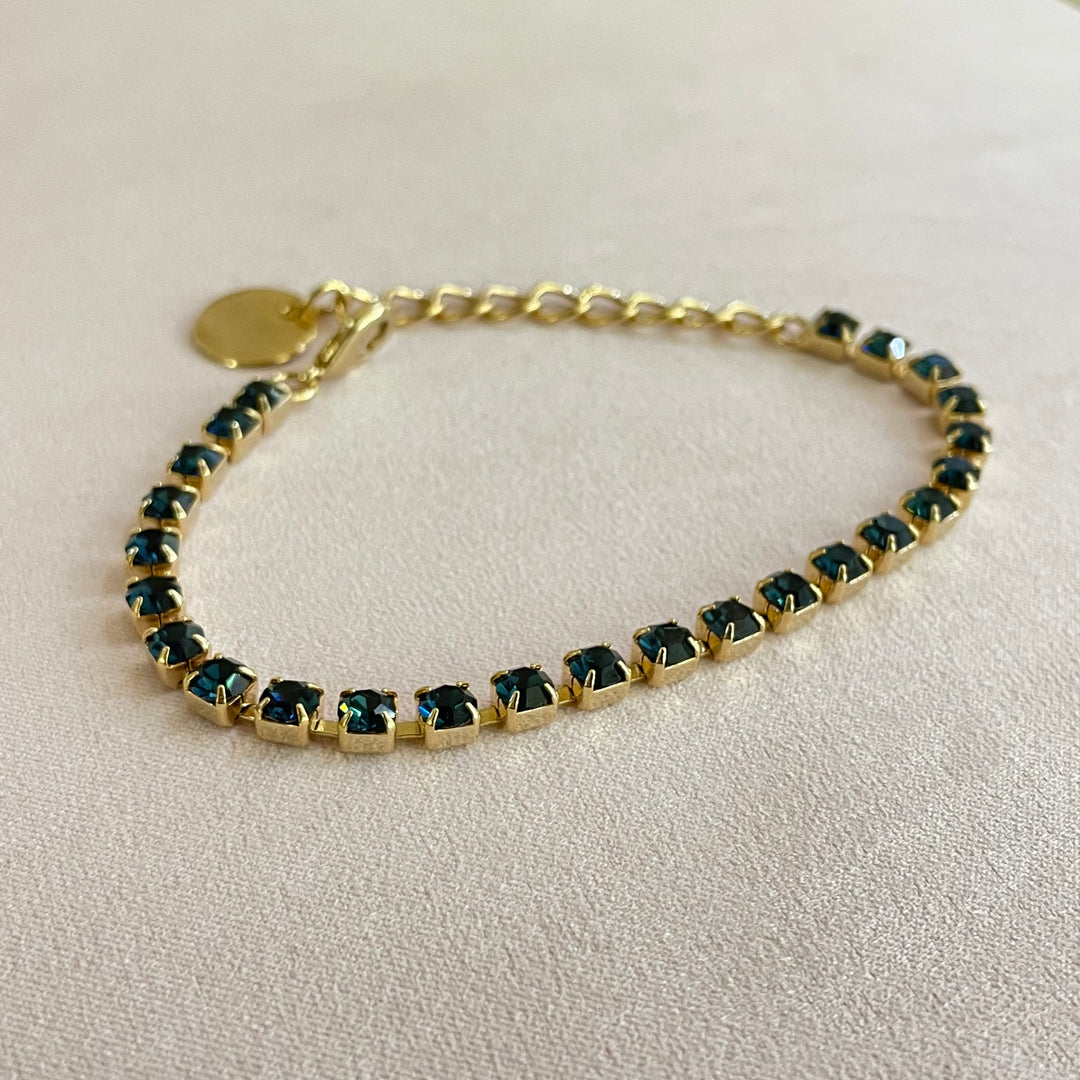 Navy blue Swarovski crystal bracelet