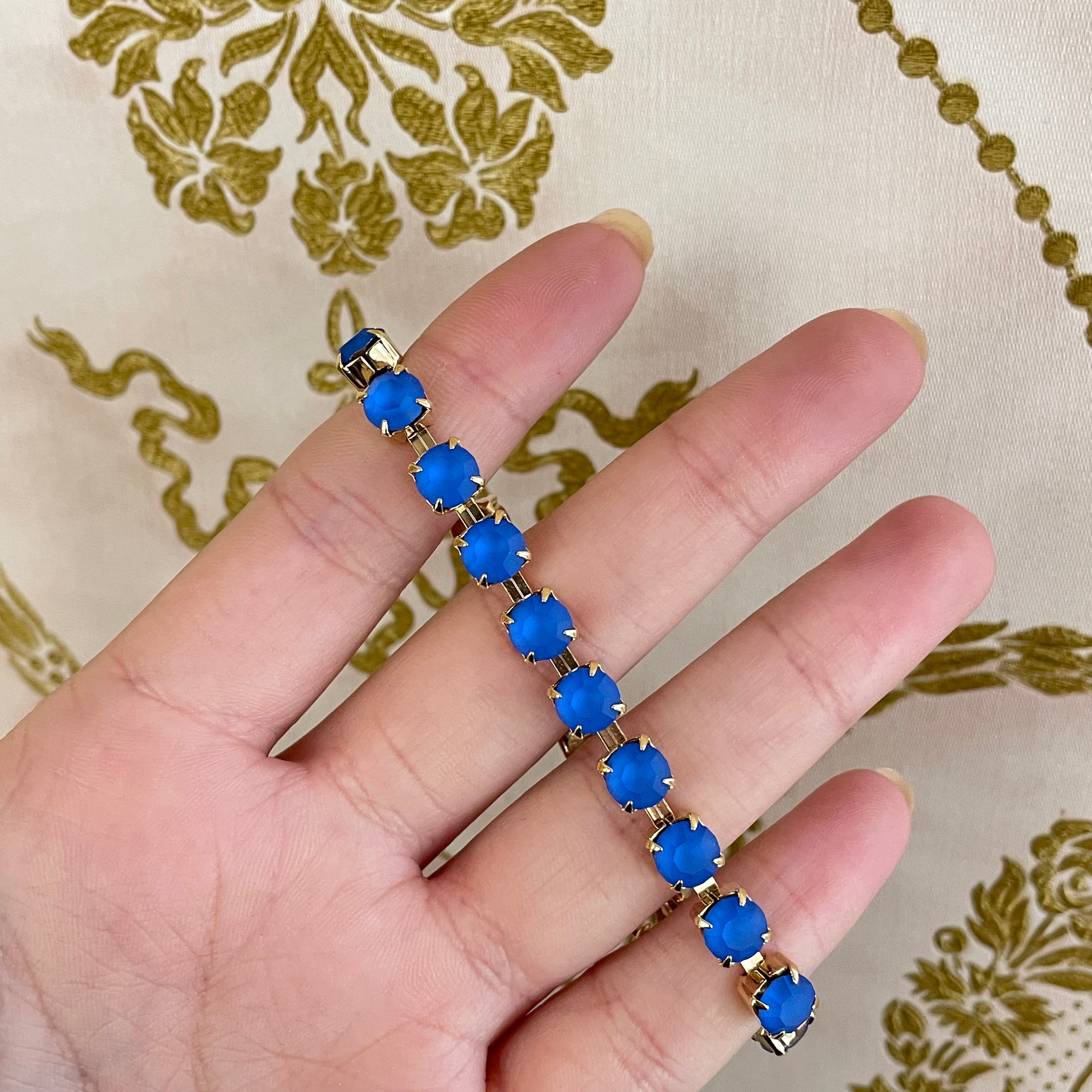 Basic bracelet royal blue Swarovski crystal