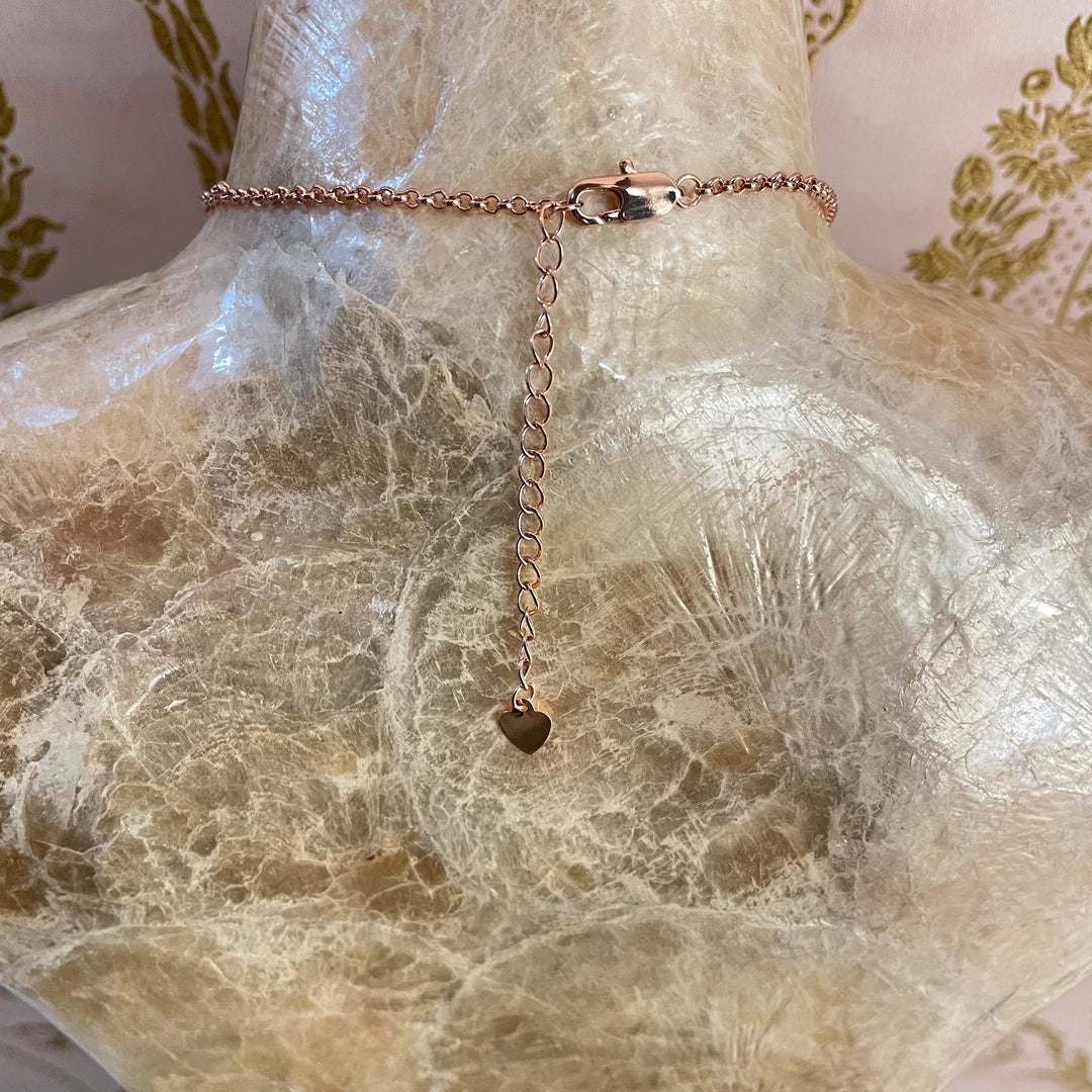 Black and rose gold zircone set