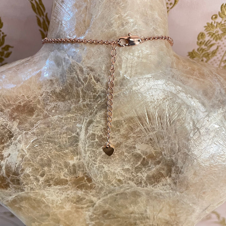 Black and rose gold zircone set
