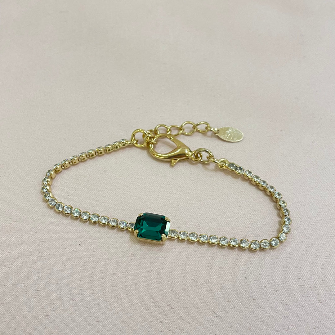 Elegant green set Swarovski crystal