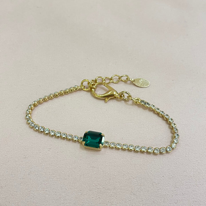 Elegant green set Swarovski crystal