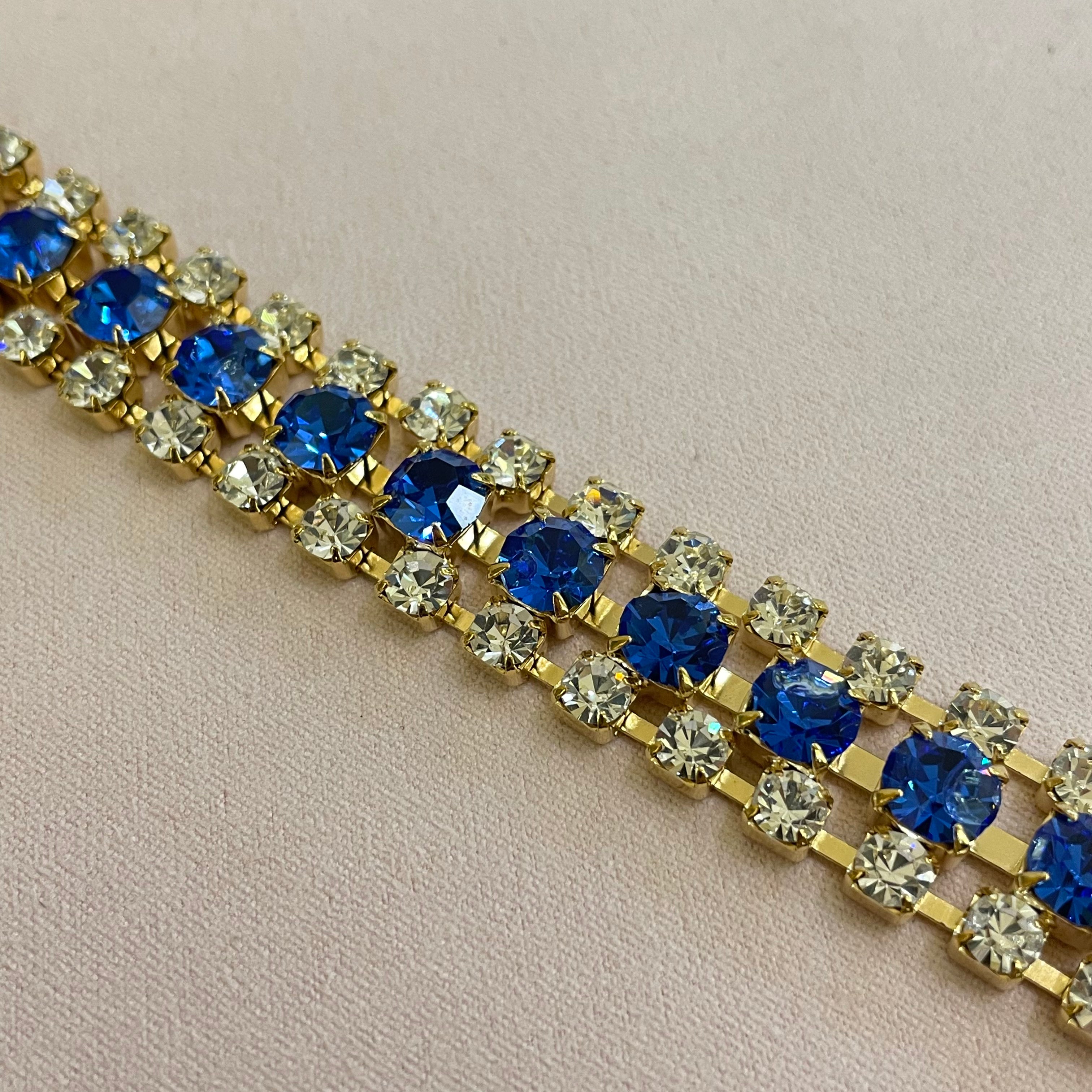 Elegant royal blue Swarovski crystal bracelet