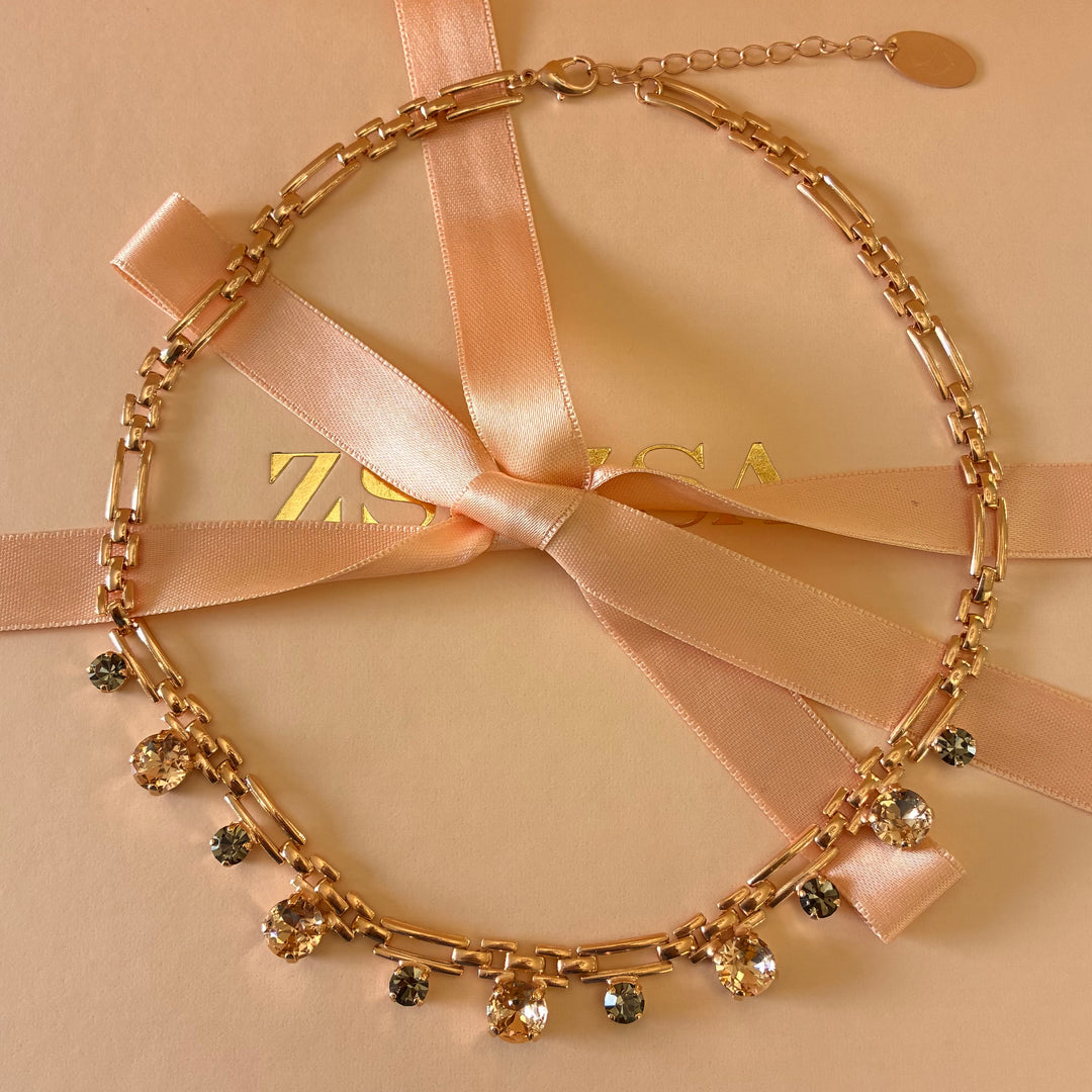 Handmade rose gold necklace
