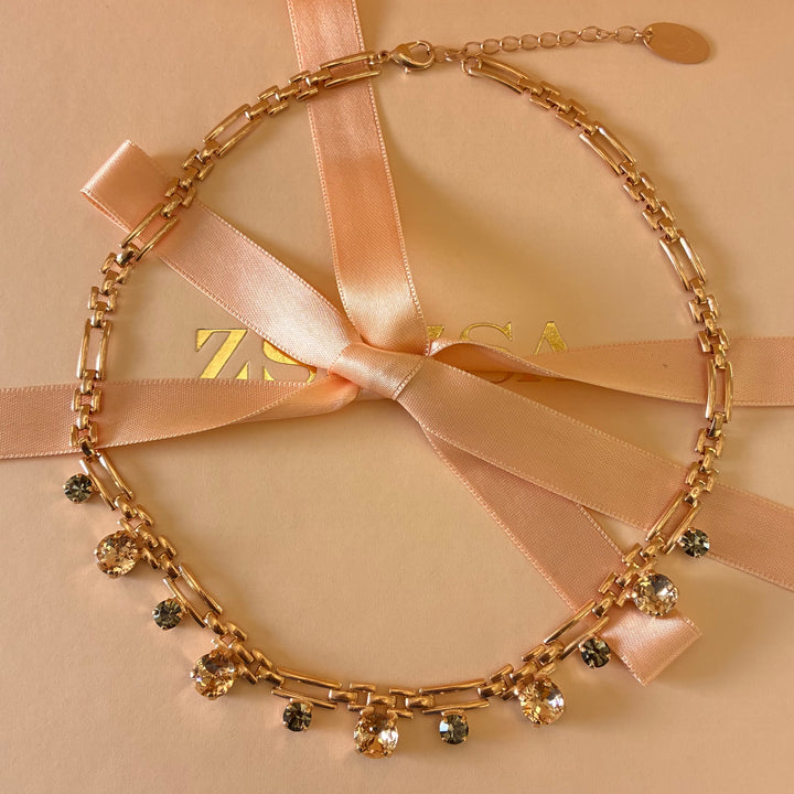 Handmade rose gold necklace