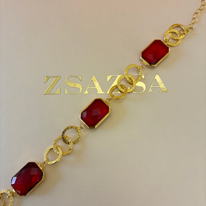 Handmade resin red bracelet