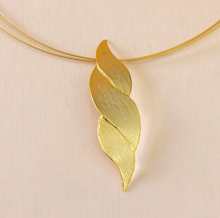 Handmade Braided Gold Necklace | Gold Plated | ZsaZsa