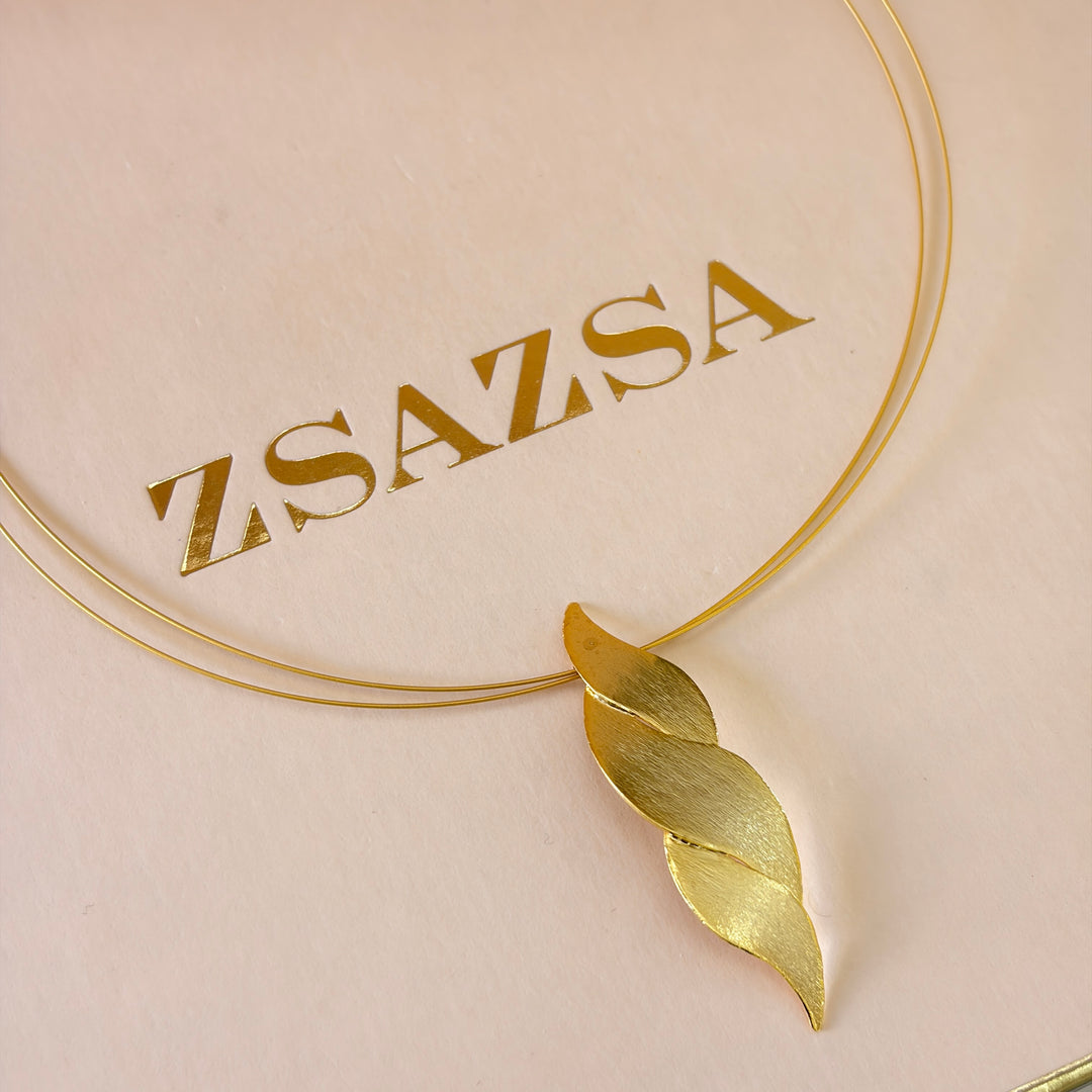 Handmade Braided Gold Necklace | Gold Plated | ZsaZsa