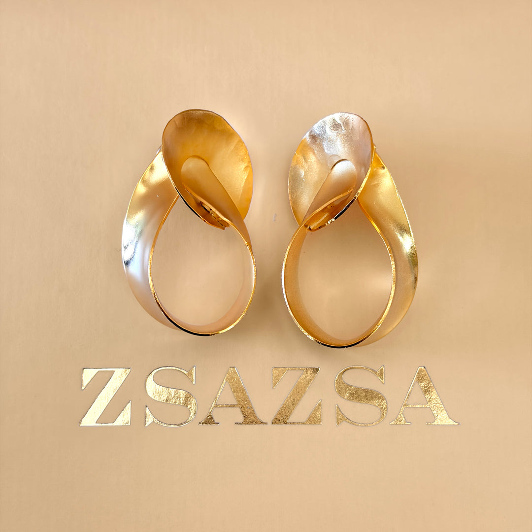 Handmade Knotted Gold Set | Gold Plated | ZsaZsa