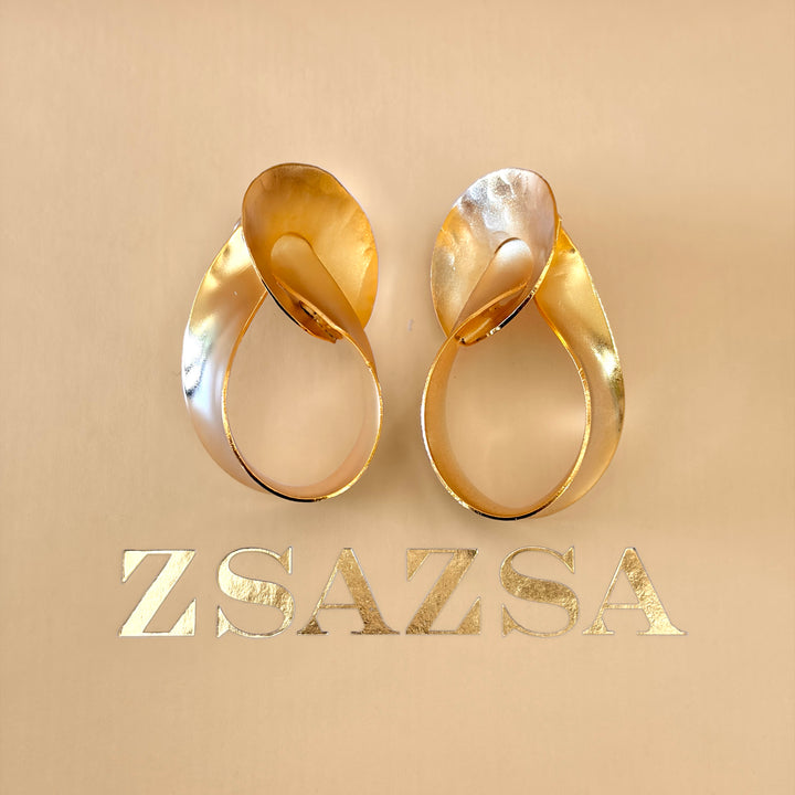 Handmade Knotted Gold Set | Gold Plated | ZsaZsa