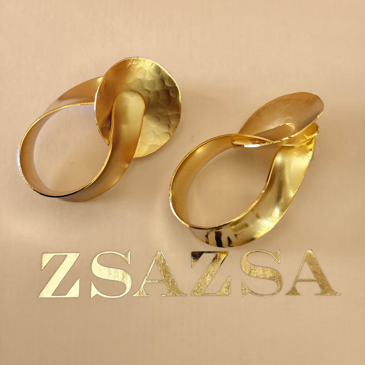 Handmade Knotted Gold Set | Gold Plated | ZsaZsa