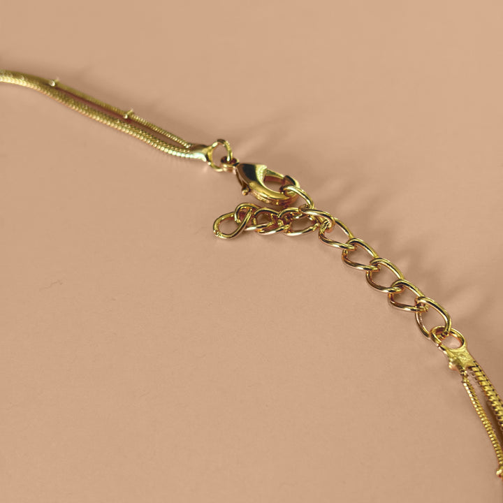 Handmade Double Circle Gold Necklace | Gold Plated | ZsaZsa