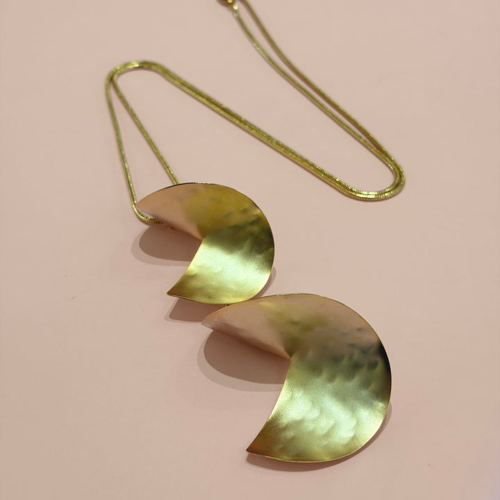Handmade Double Twisted  Gold Necklace | Gold Plated | ZsaZsa