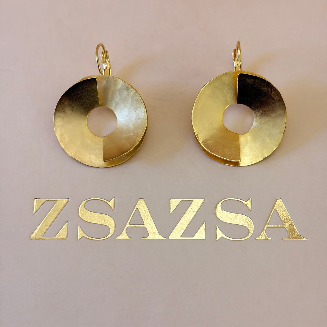 Handmade Intersecting Circles Gold Set | Gold Plated | ZsaZsa