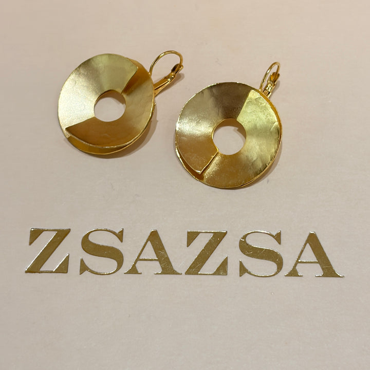 Handmade Intersecting Circles Gold Set | Gold Plated | ZsaZsa