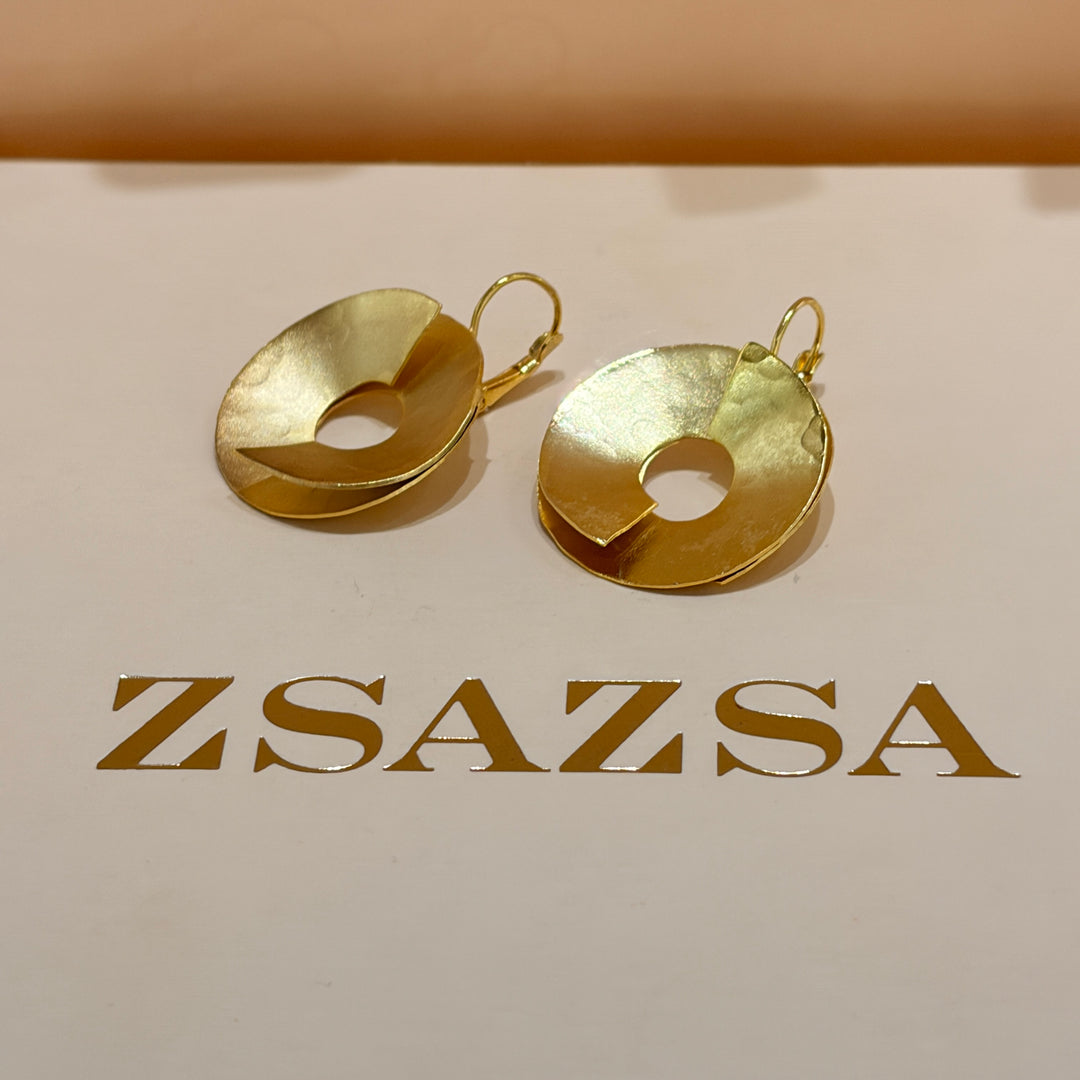 Handmade Intersecting Circles Gold Set | Gold Plated | ZsaZsa