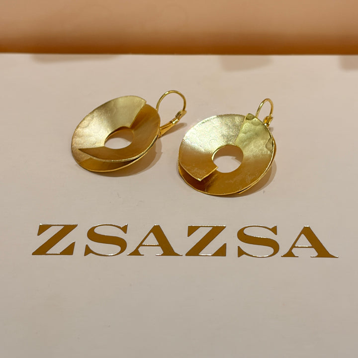 Handmade Intersecting Circles Gold Set | Gold Plated | ZsaZsa