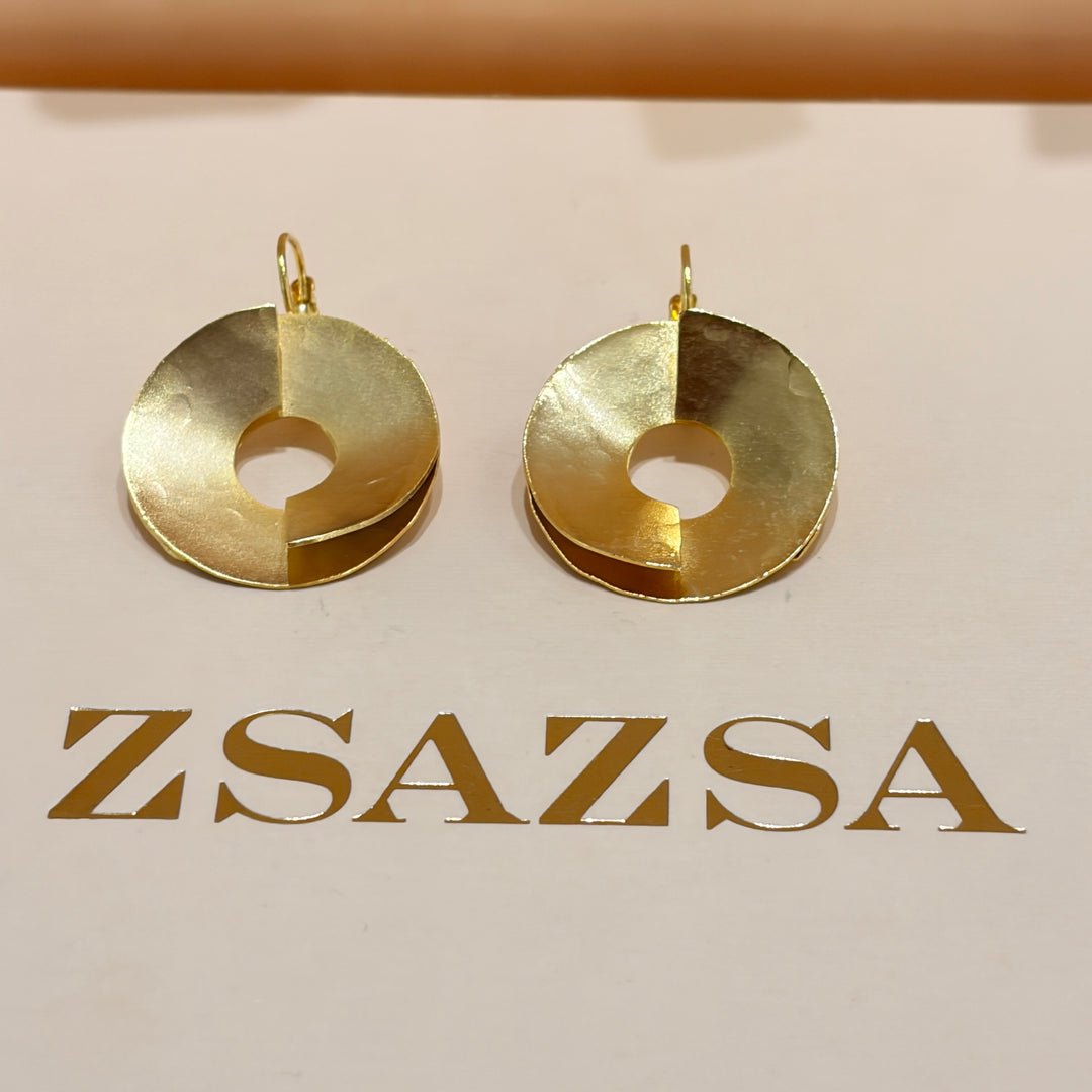 Handmade Intersecting Circles Gold Set | Gold Plated | ZsaZsa